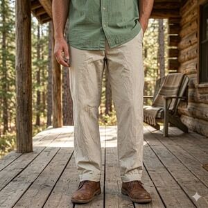 Patagonia Chino Pants Mens 38x32 Tan Organic Cotton Straight Leg 55332S9